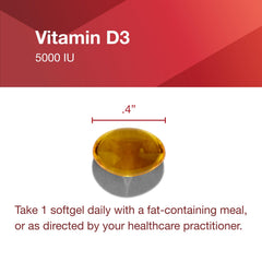 Label highlights immune support and vitamin D3 information