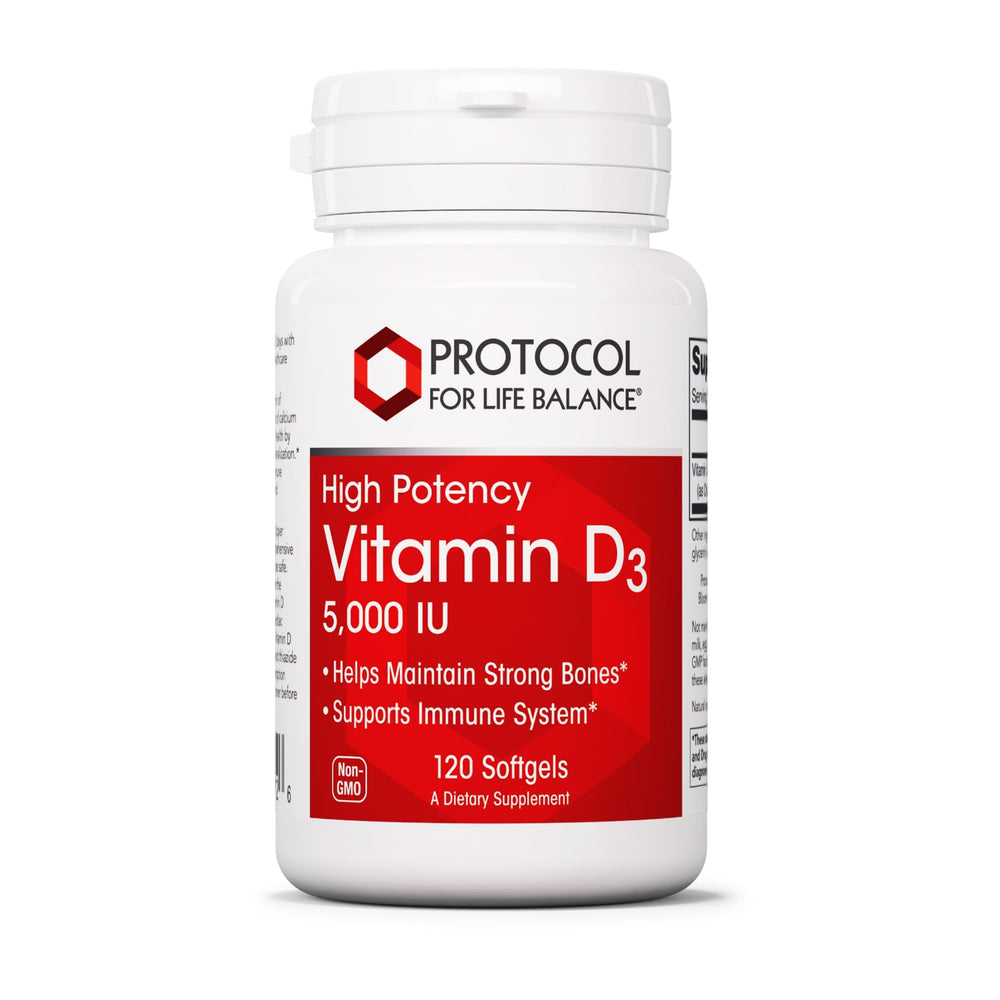 Protocol For Life Balance Vitamin D3 5000 IU softgels bottle
