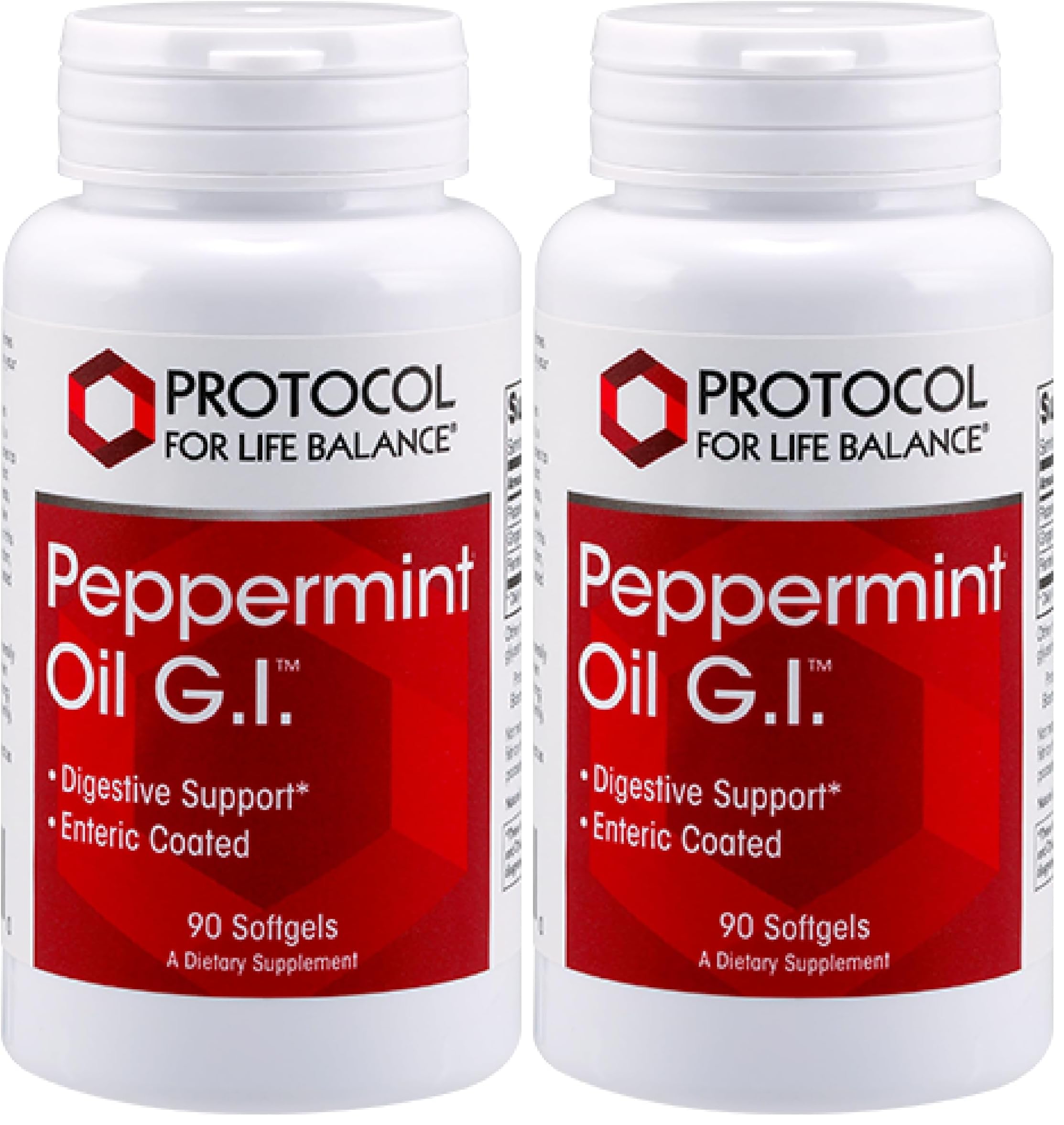 Protocol Peppermint G.I. bottle with 2-pack softgels display
