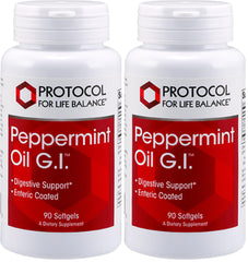 Protocol Peppermint G.I. bottle with 2-pack softgels display