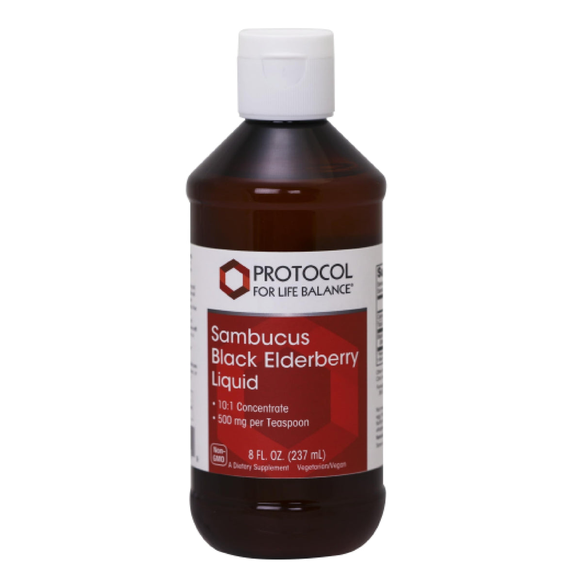 Front view of Protocol Sambucus Black Elderberry Liquid bottle