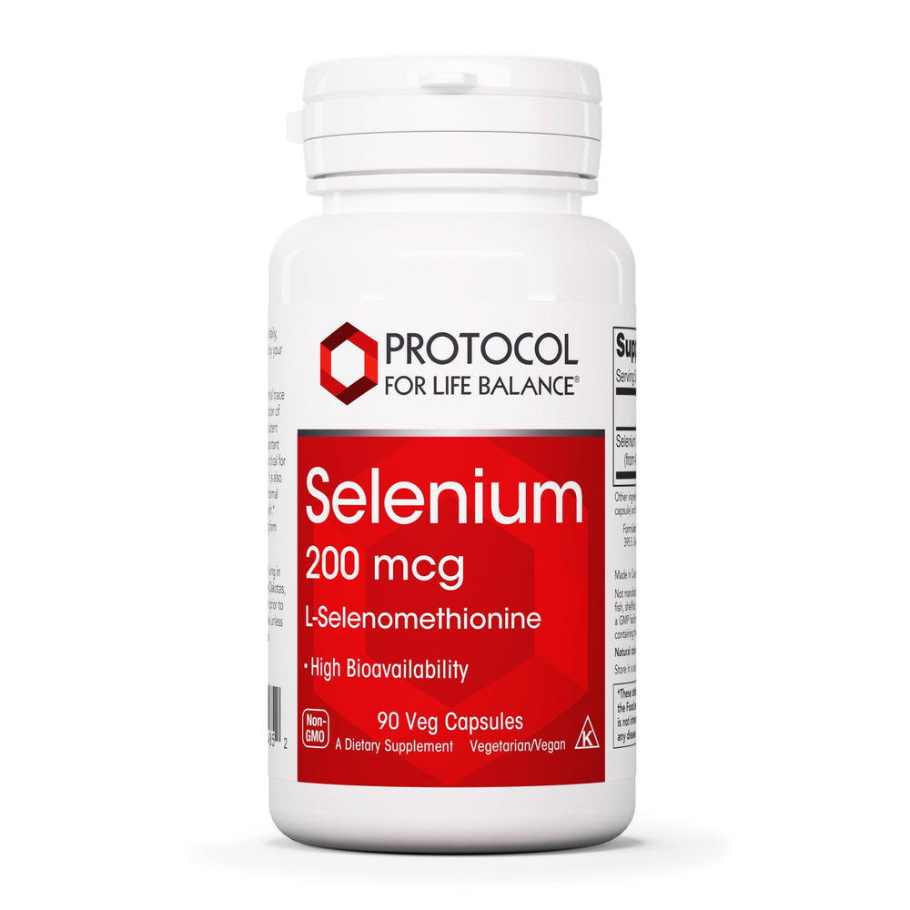 Protocol Selenium 200mcg bottle with 90 vegetarian capsules