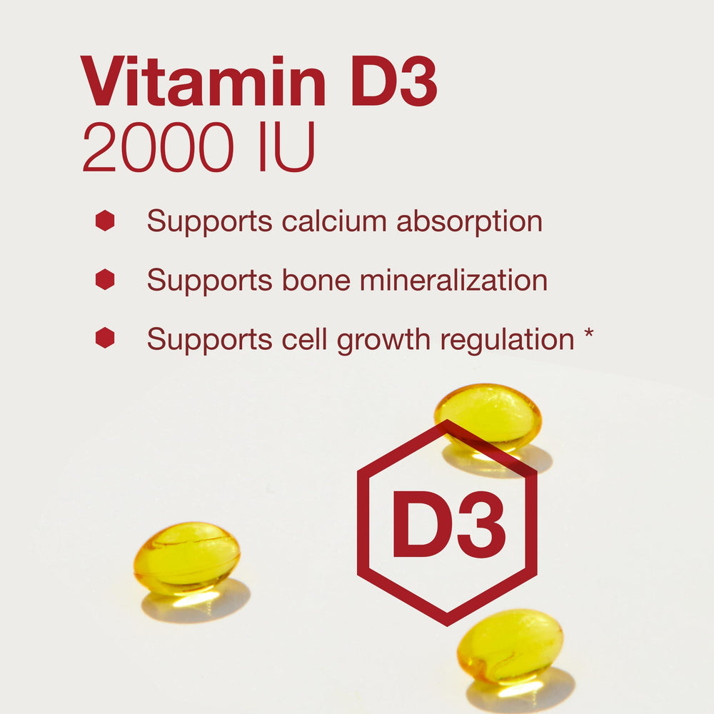 Close-up of Vitamin D3 softgels