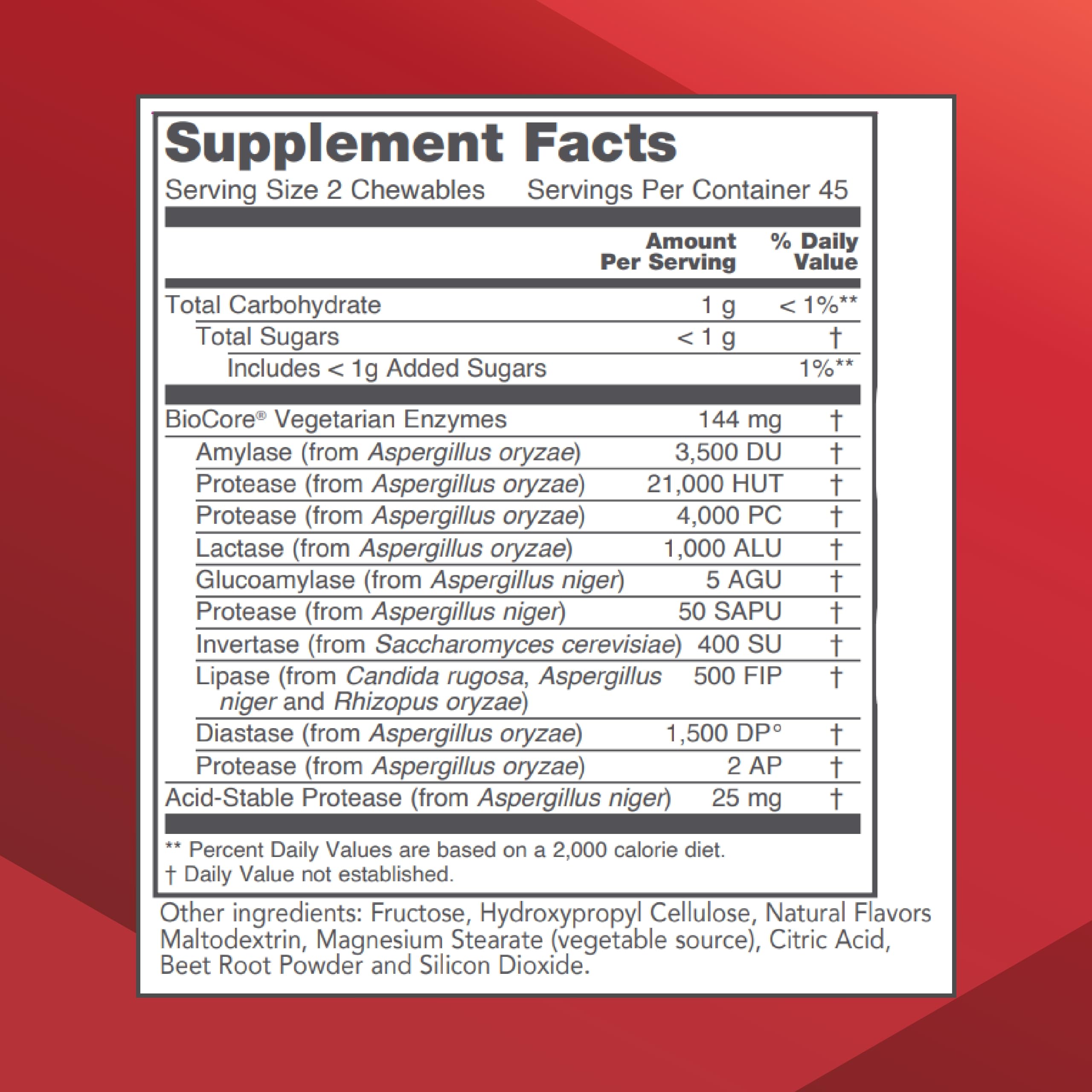 Vegan, kosher dietary supplement label