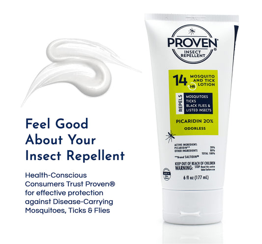 Proven Insect Repellent Lotion gentle-scent lavender rosemary bottle — mild aroma