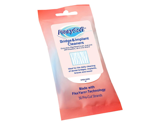 All-in-one dental bridge and implant cleaner for bridges, implants, and braces