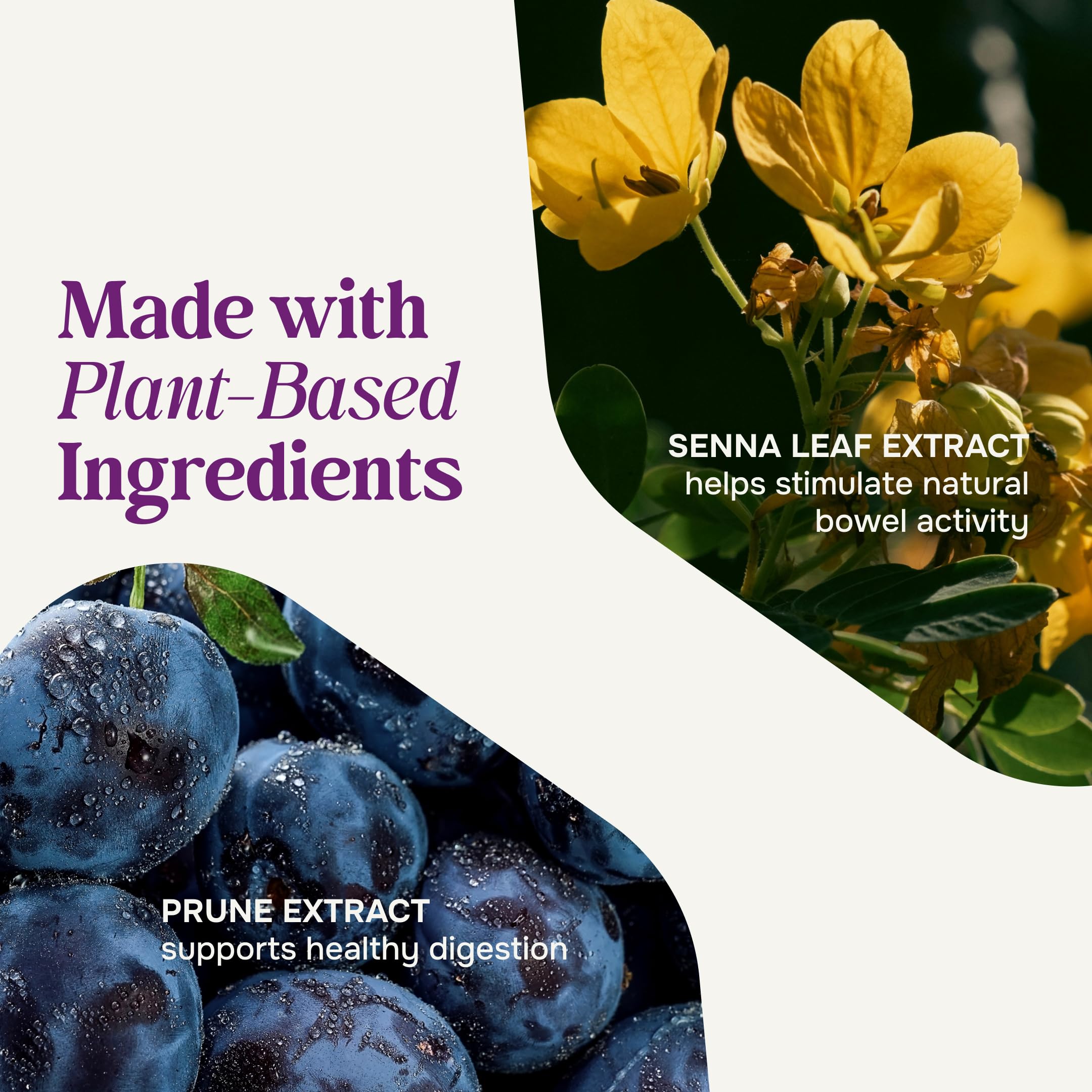 Prunelax tablets popping-from-pack captures immediate-use feel for on-demand relief.