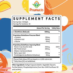 Prunucis Vitamin C softgels complement the liposomal formula