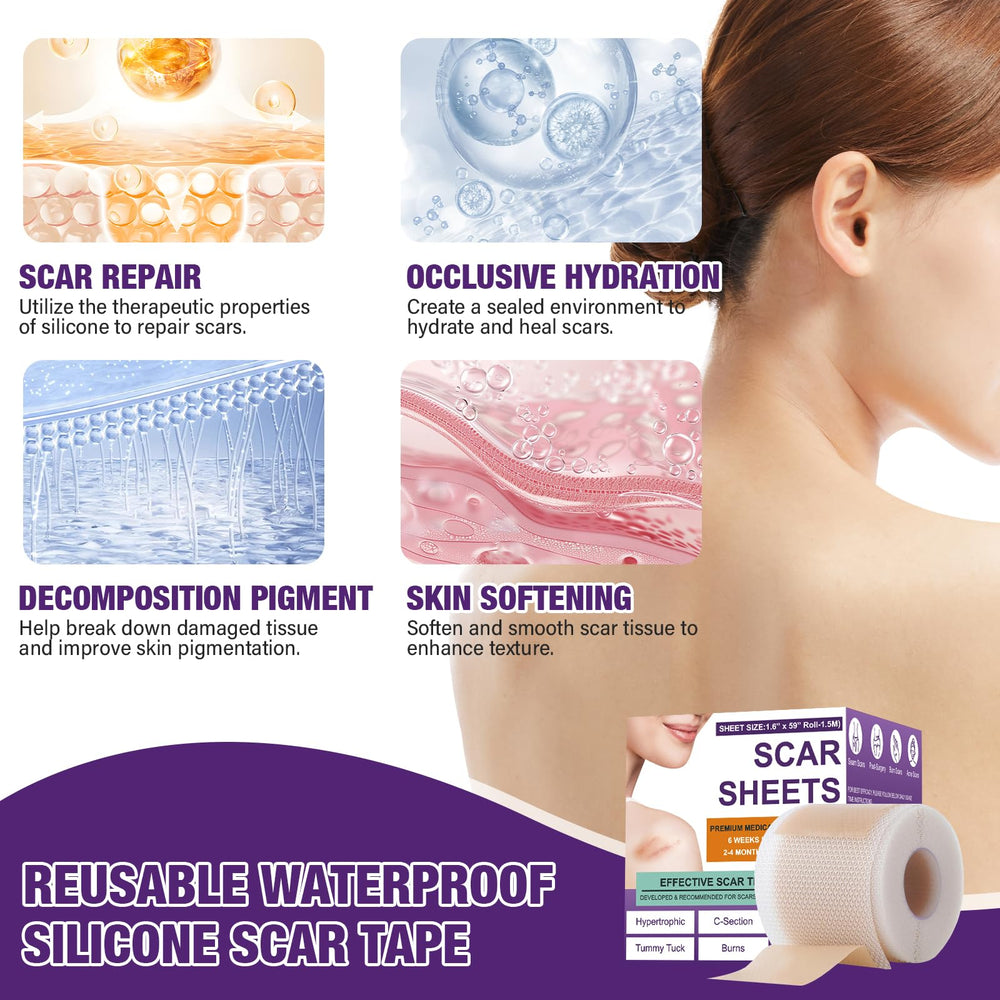 Psecici scar tape application demonstrates easy placement and secure adhesion