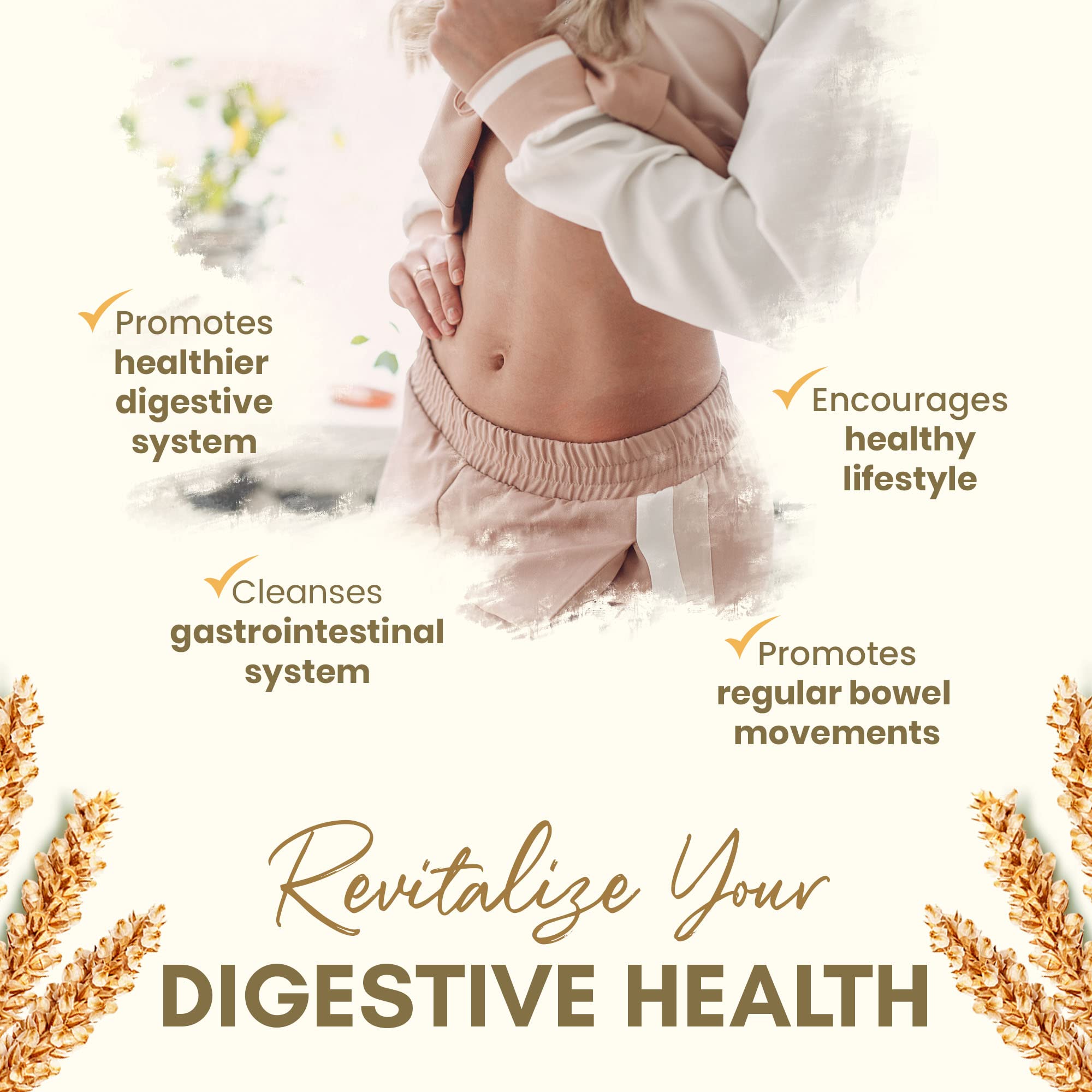 Psyllium husk capsules highlighting gut health benefits