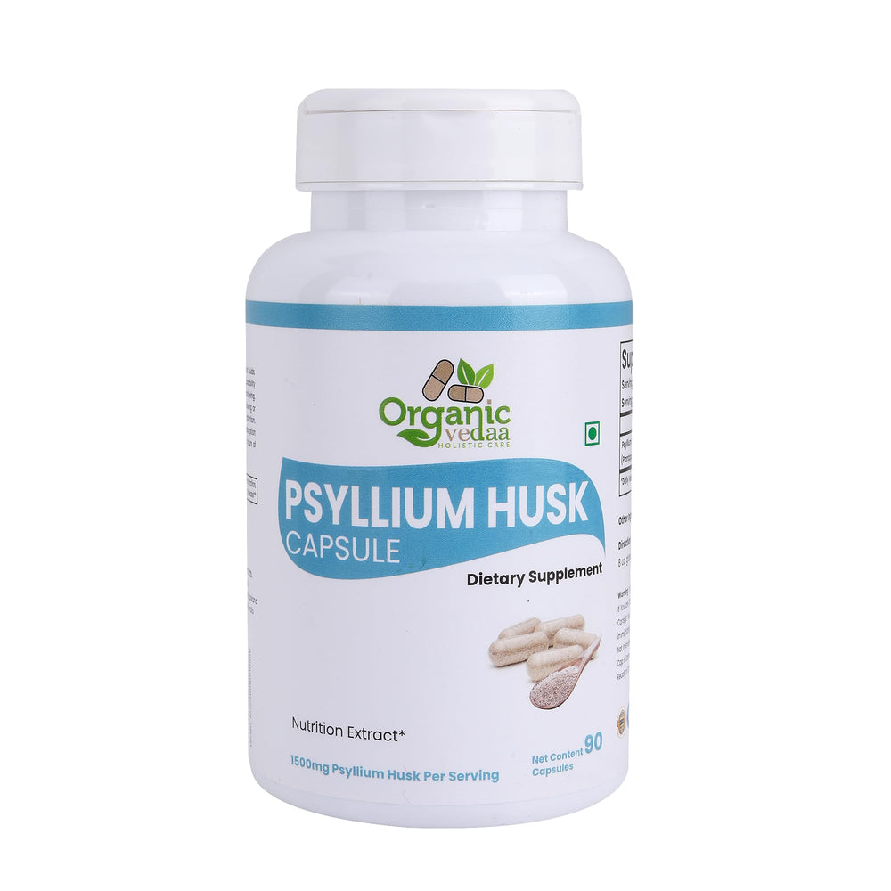 Vegan and gluten-free icons for psyllium husk capsules
