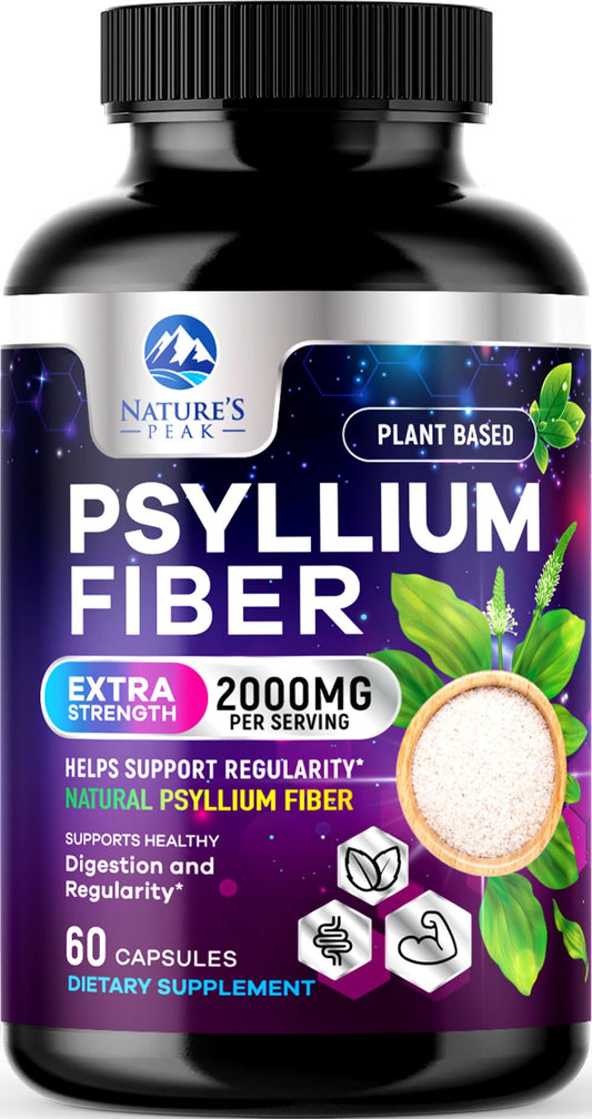 Front bottle of Psyllium Husk Fiber Supplement 1500mg