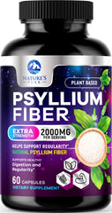 Front bottle of Psyllium Husk Fiber Supplement 1500mg