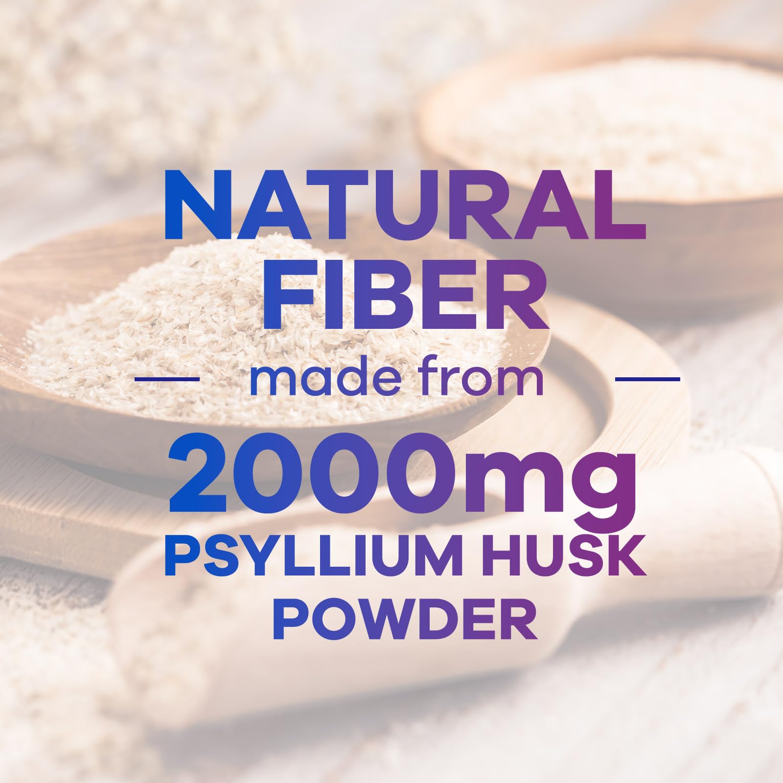 Close-up of psyllium husk capsules