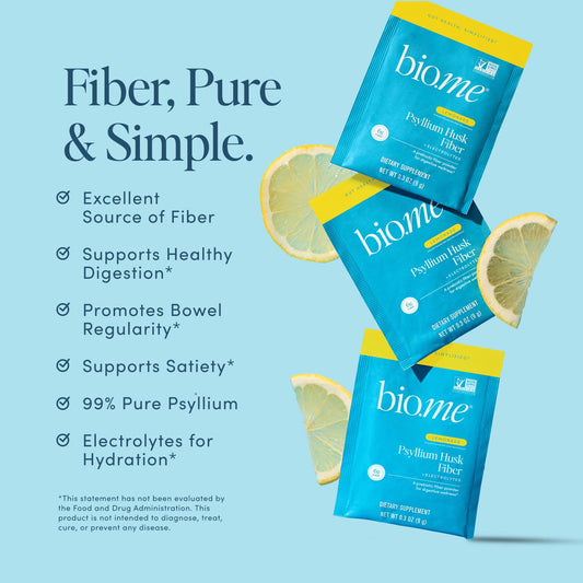 20-count travel packs of Psyllium Husk Fiber Lemonade
