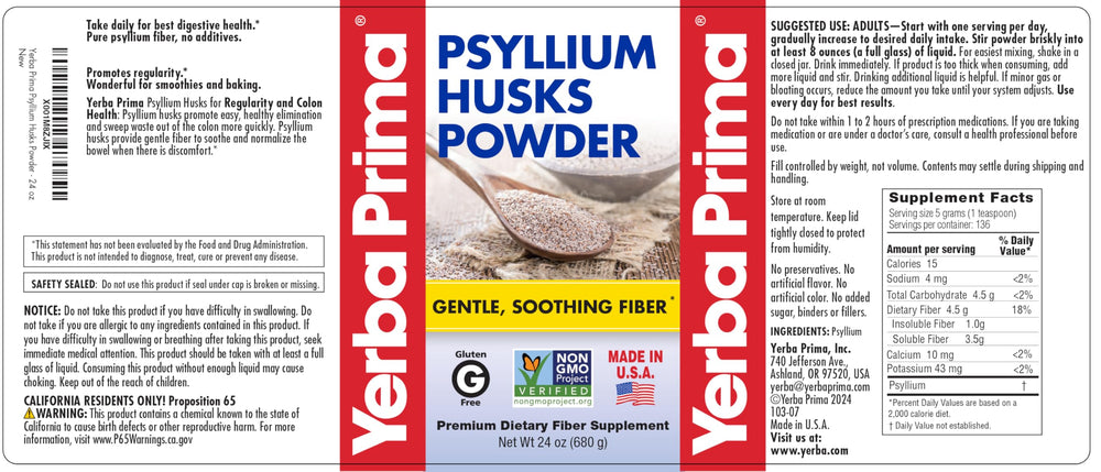Psyllium powder for regularity and bulk