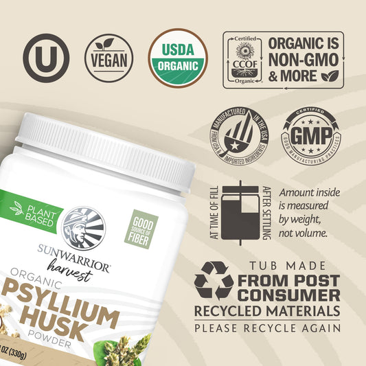 Scoop of psyllium husk powder