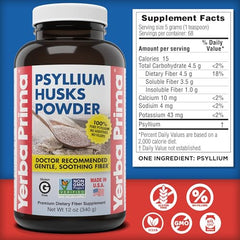 Measuring scoop with psyllium powder
