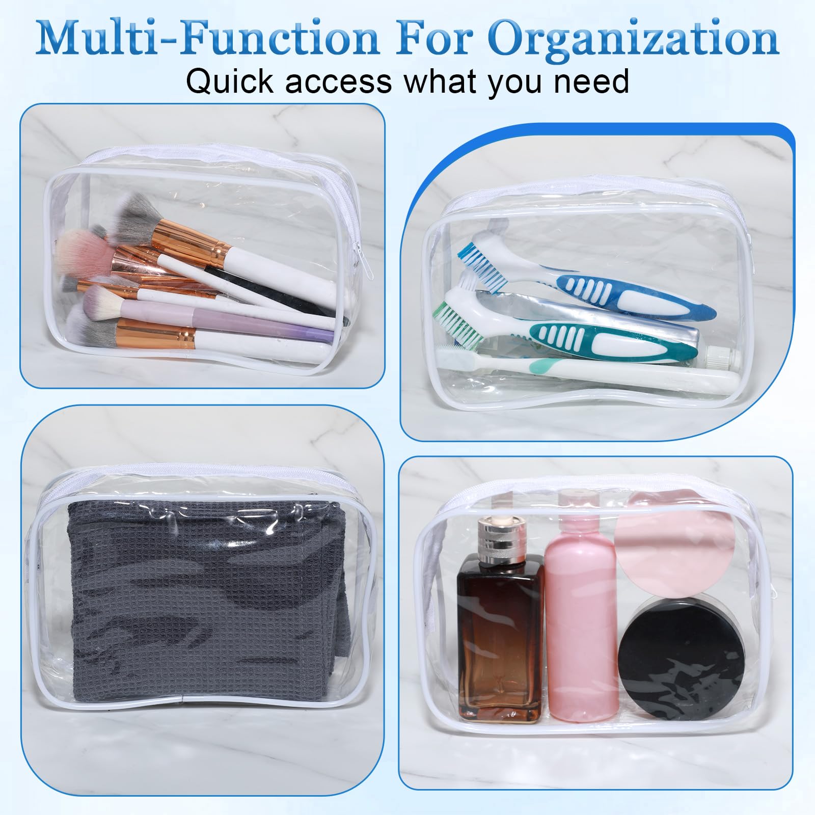Ptwola portable carry-on makeup bag in medium size fits daily essentials