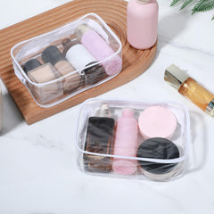 Ptwola clear bag for multiuse storage of cosmetics, jewelry, and keys