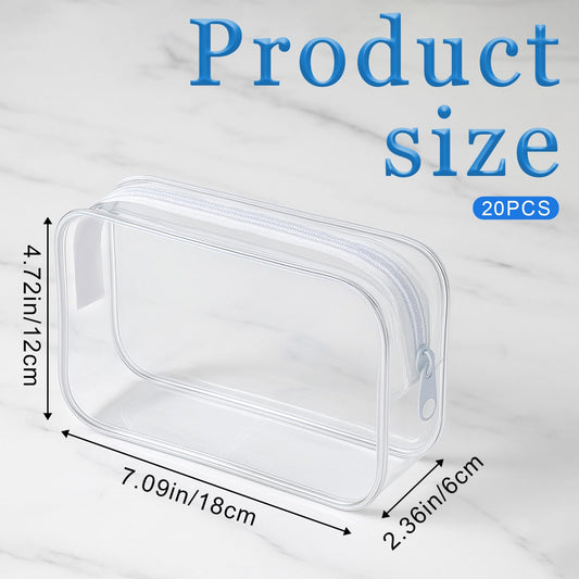 Ptwola PVC waterproof cosmetic bag with zipper for secure packing on trips