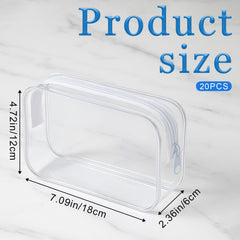 Ptwola PVC waterproof cosmetic bag with zipper for secure packing on trips