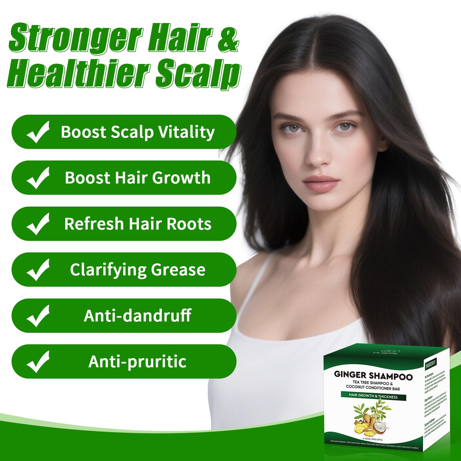 Pubpok Ginger & Tea Tree bar conditioner close-up highlighting nourishing, frizz control benefits.