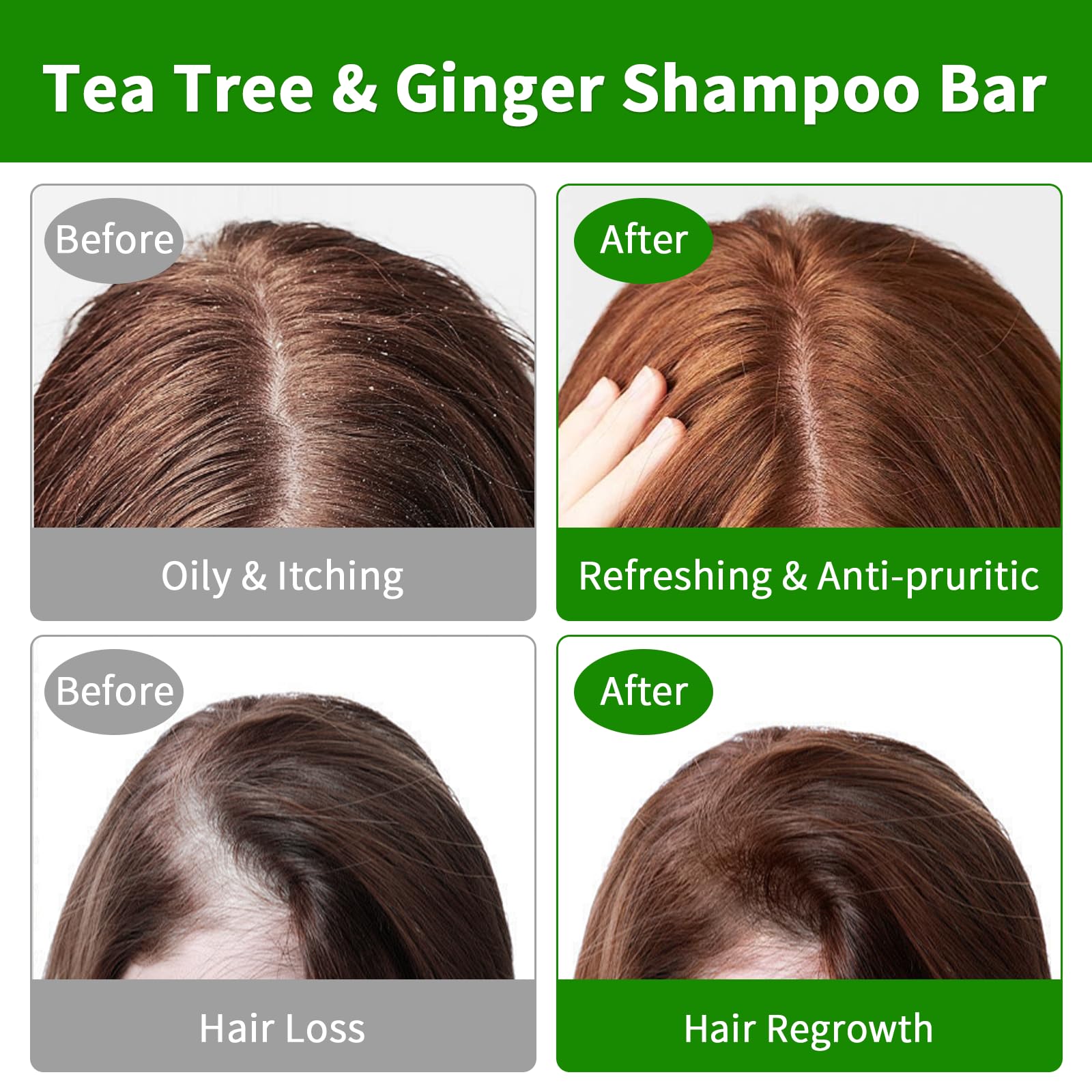Pubpok natural ingredients ginger tea tree lemon olive on bar packaging.
