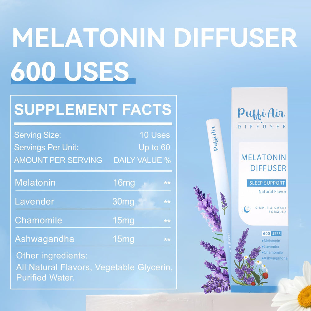 Herbal ingredients imagery around diffuser pens