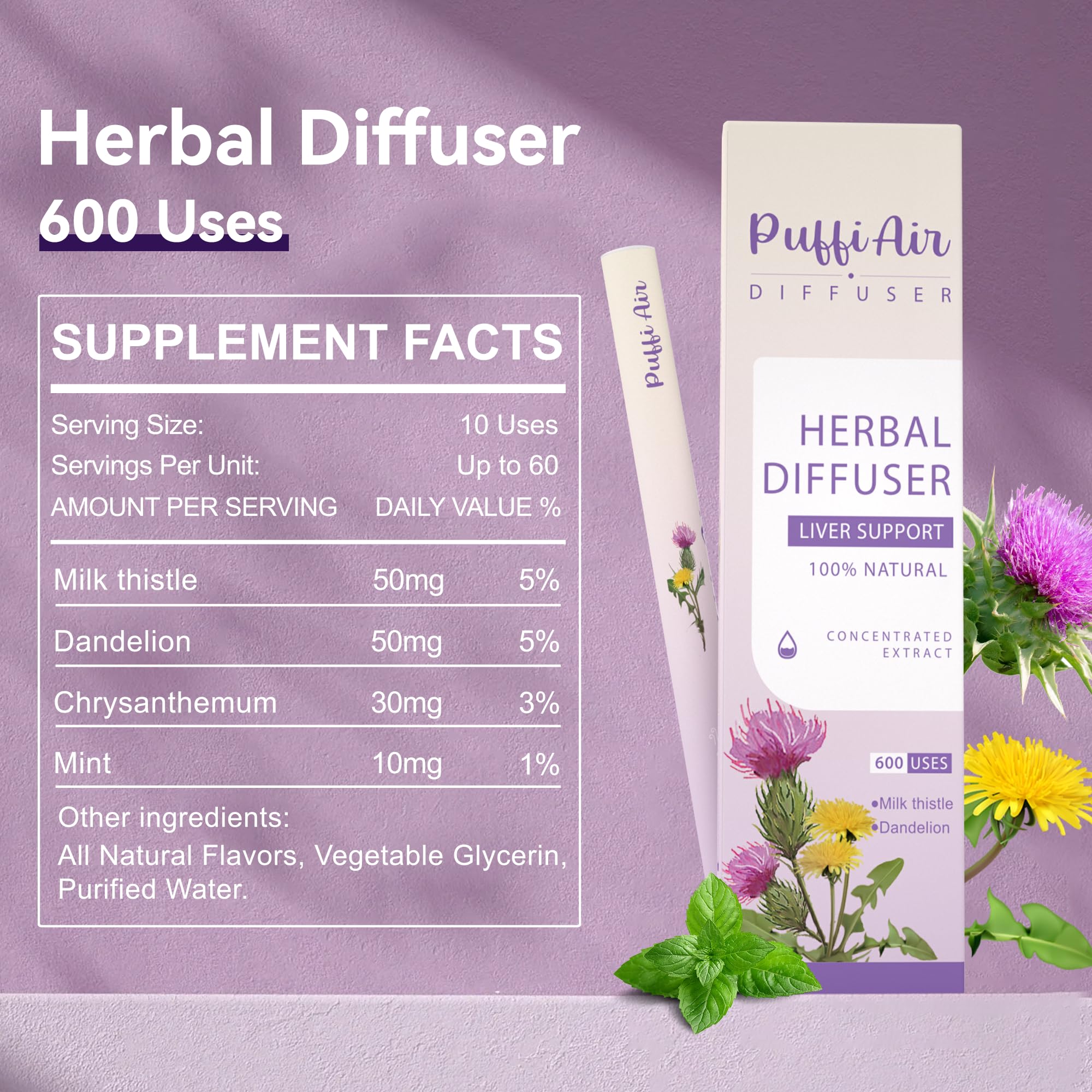 Product with natural ingredients and no artificial additives label