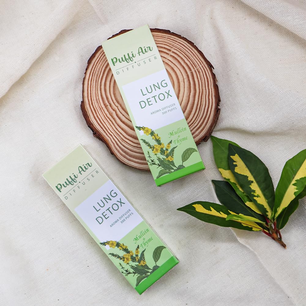 PUFFIAIR product box with 2 packs and 3 sticks
