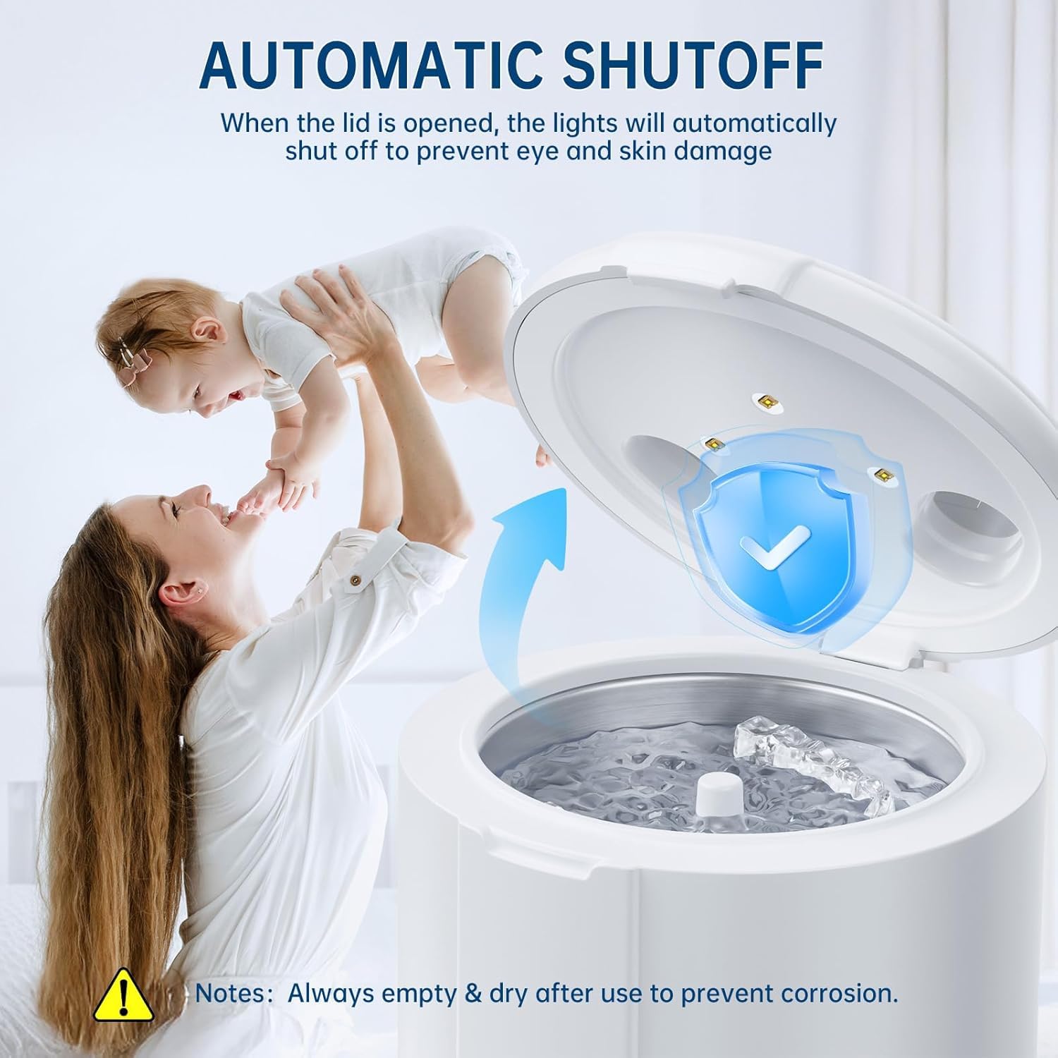 Portable compact retainer cleaner weighing 0.9 lbs