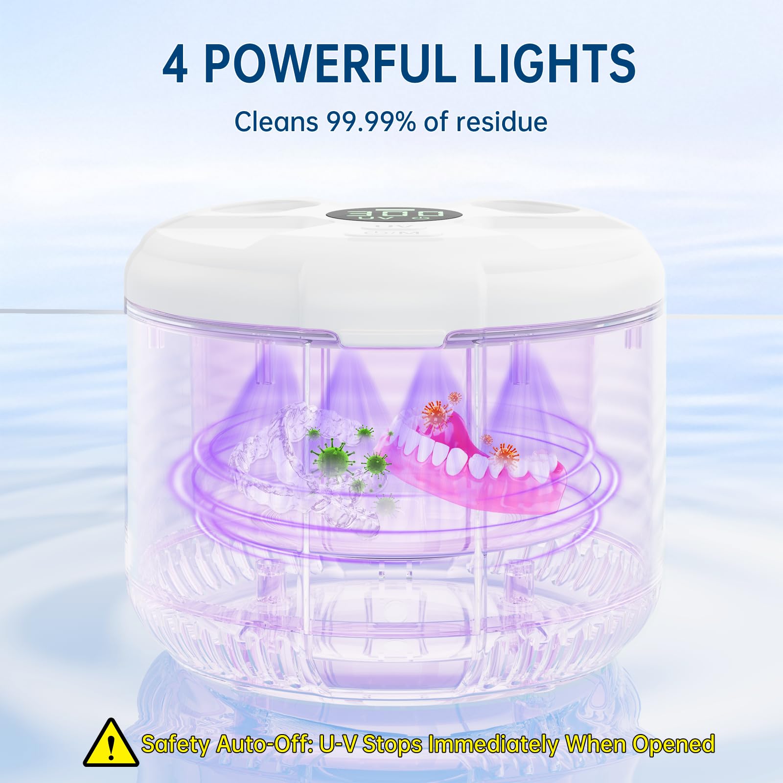 Removable inner basket, lid and tongs on PUFTEM cleaner