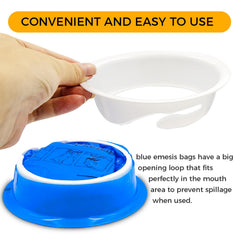 PukeBag emesis bags feature graduated markings to measure volume safely and clearly.