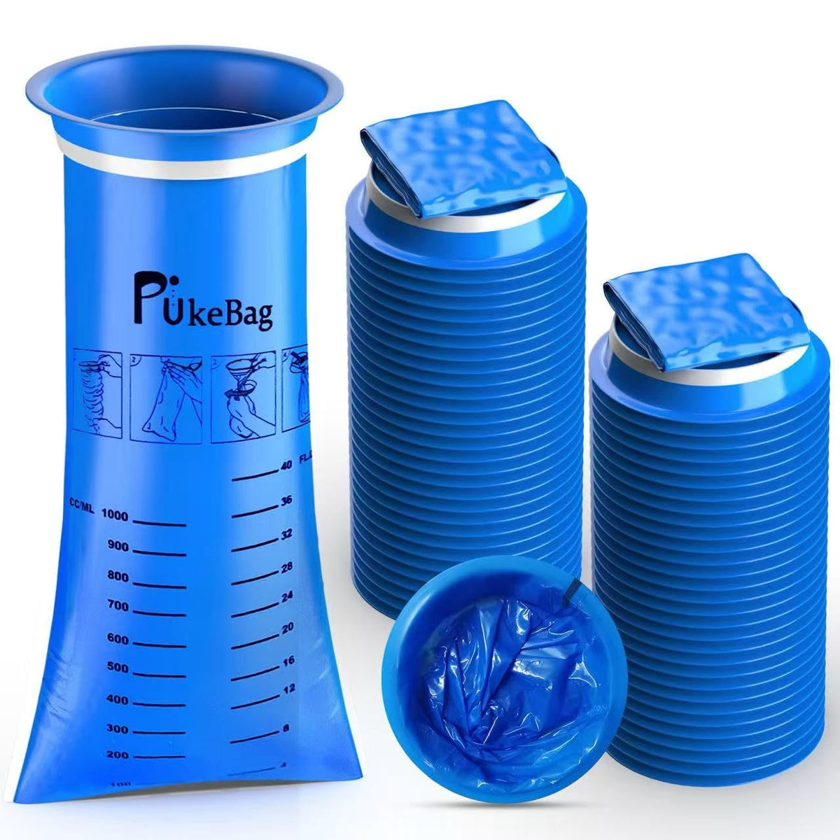 PukeBag vomit bag leakproof travel setup offers mess-free motion-sickness relief.