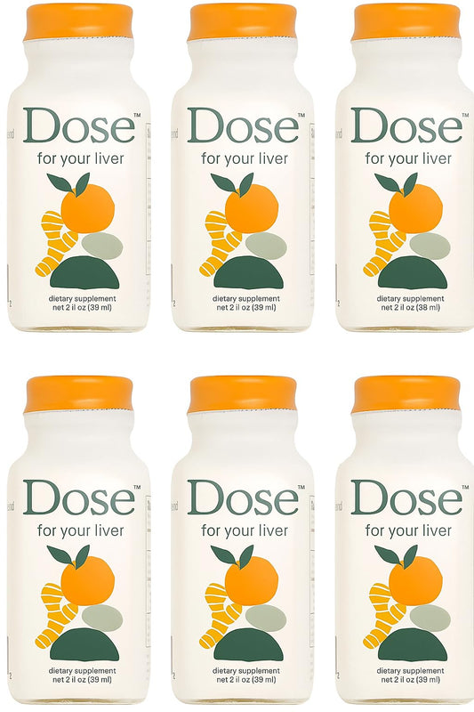 Six-pack of Pulpito Liver Cleanse Detox Shots 2oz bottles