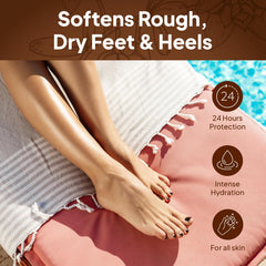 Pumice Valley Foot Cream vitamin E and jojoba oil nourish skin.