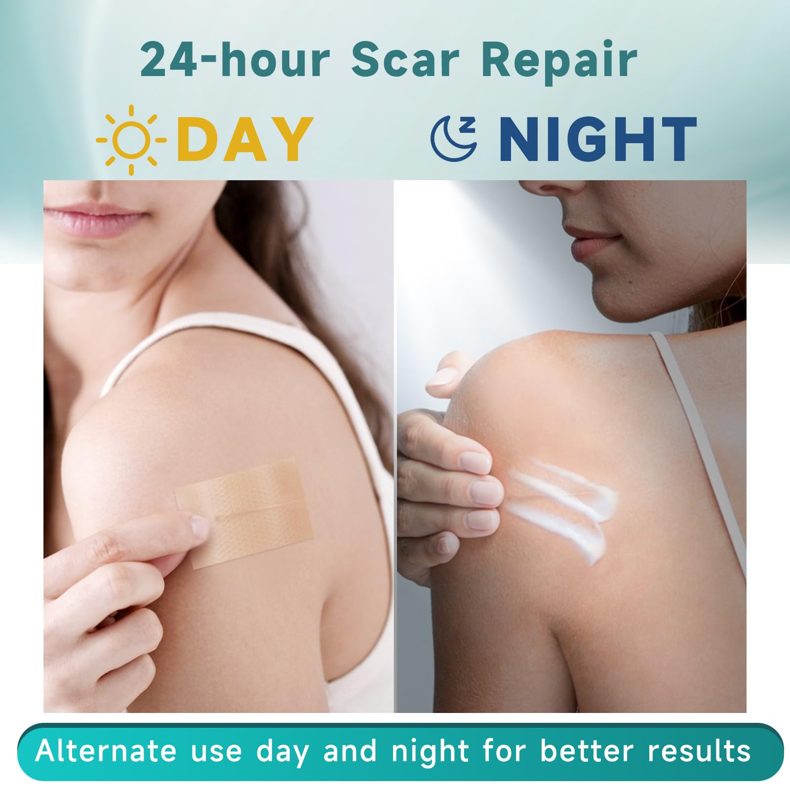 Pumkot silicone scar-cream application closeup showing quick absorption