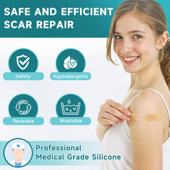 Pumkot silicone scar tape over a C-section scar shows flexible protection.