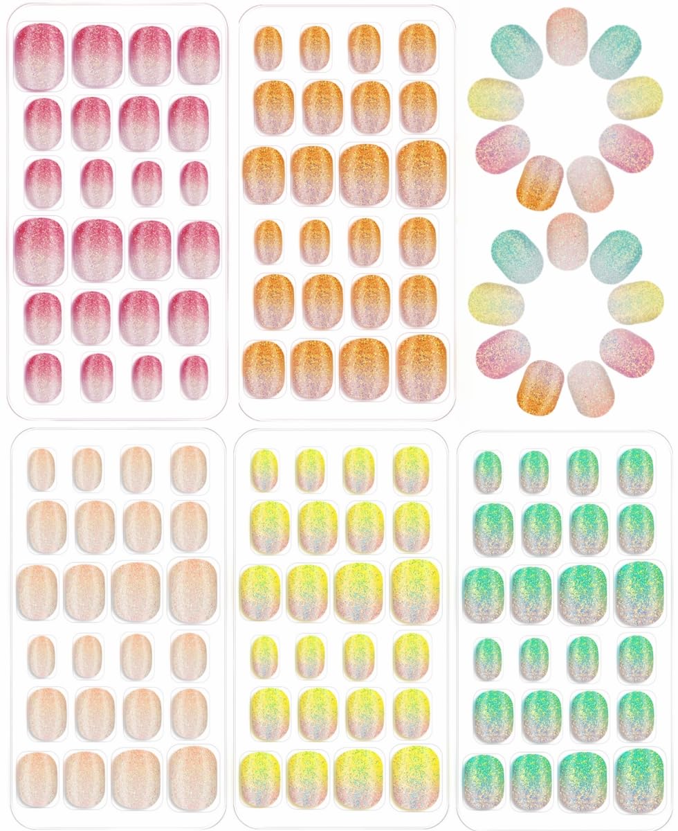 Pumkryth kids press-on nails kit with varied sizes for easy at-home manicures.