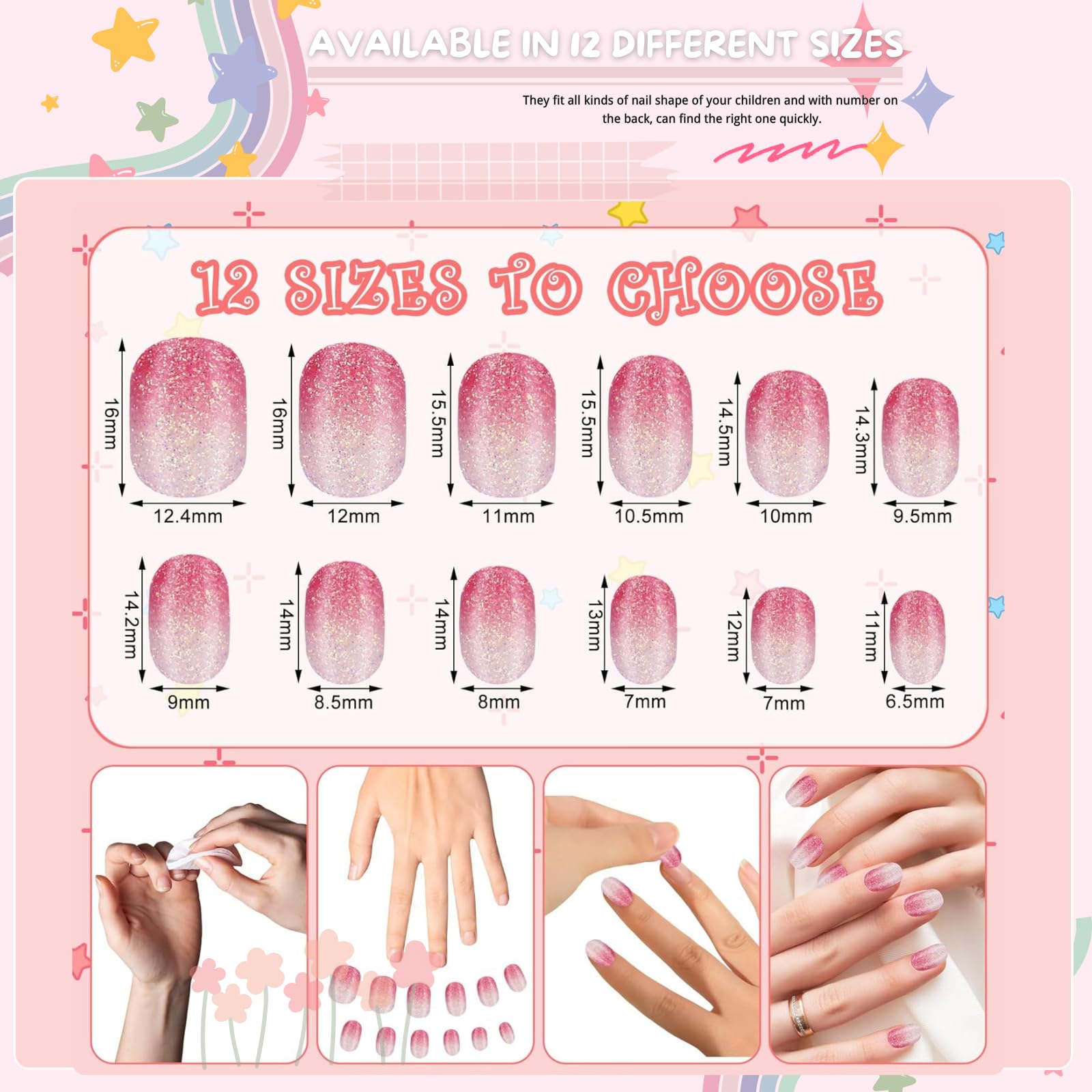 Pumkryth nail glue tabs included for quick, mess-free application.