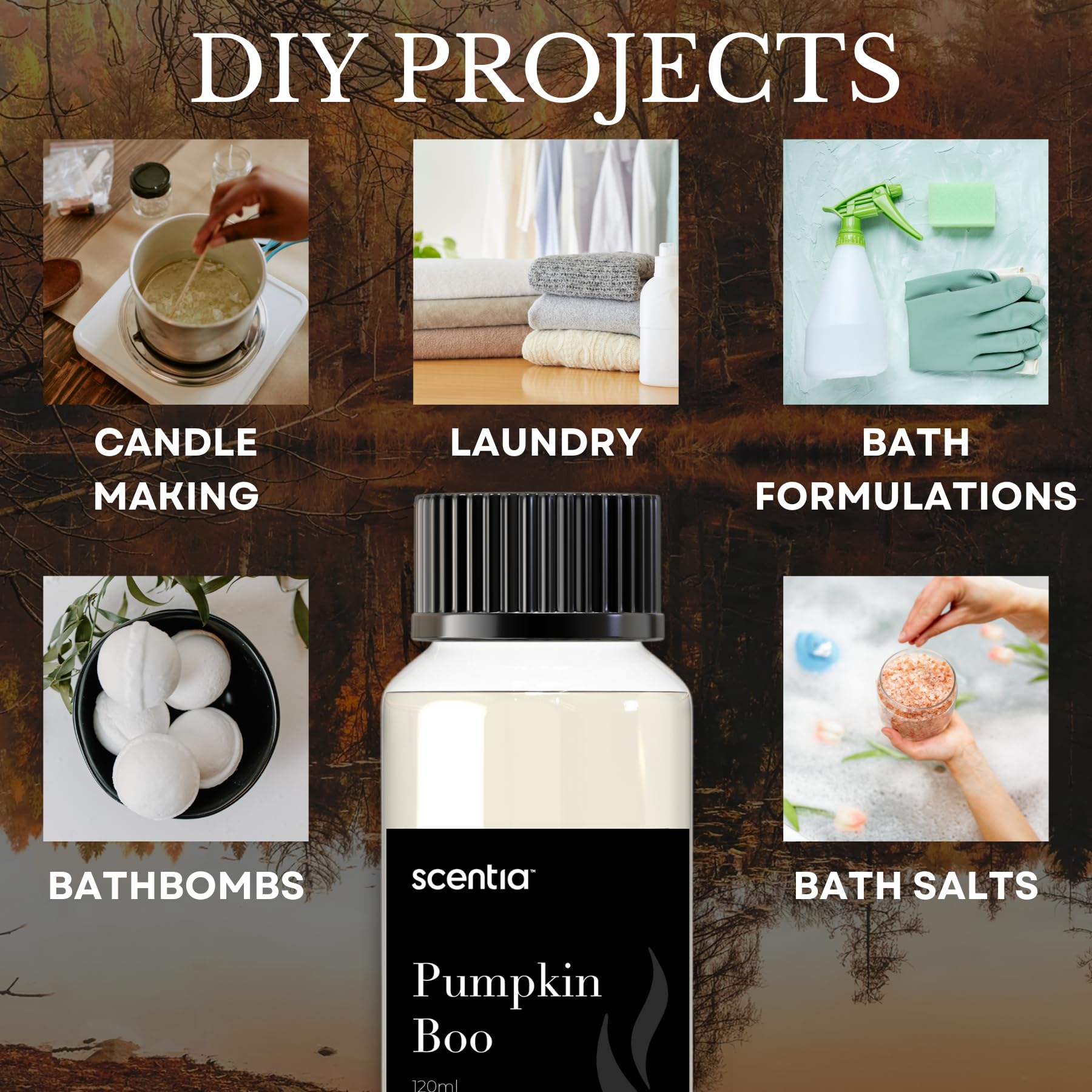 Autumn decor and Thanksgiving gift ideas with pumpkin spice scent