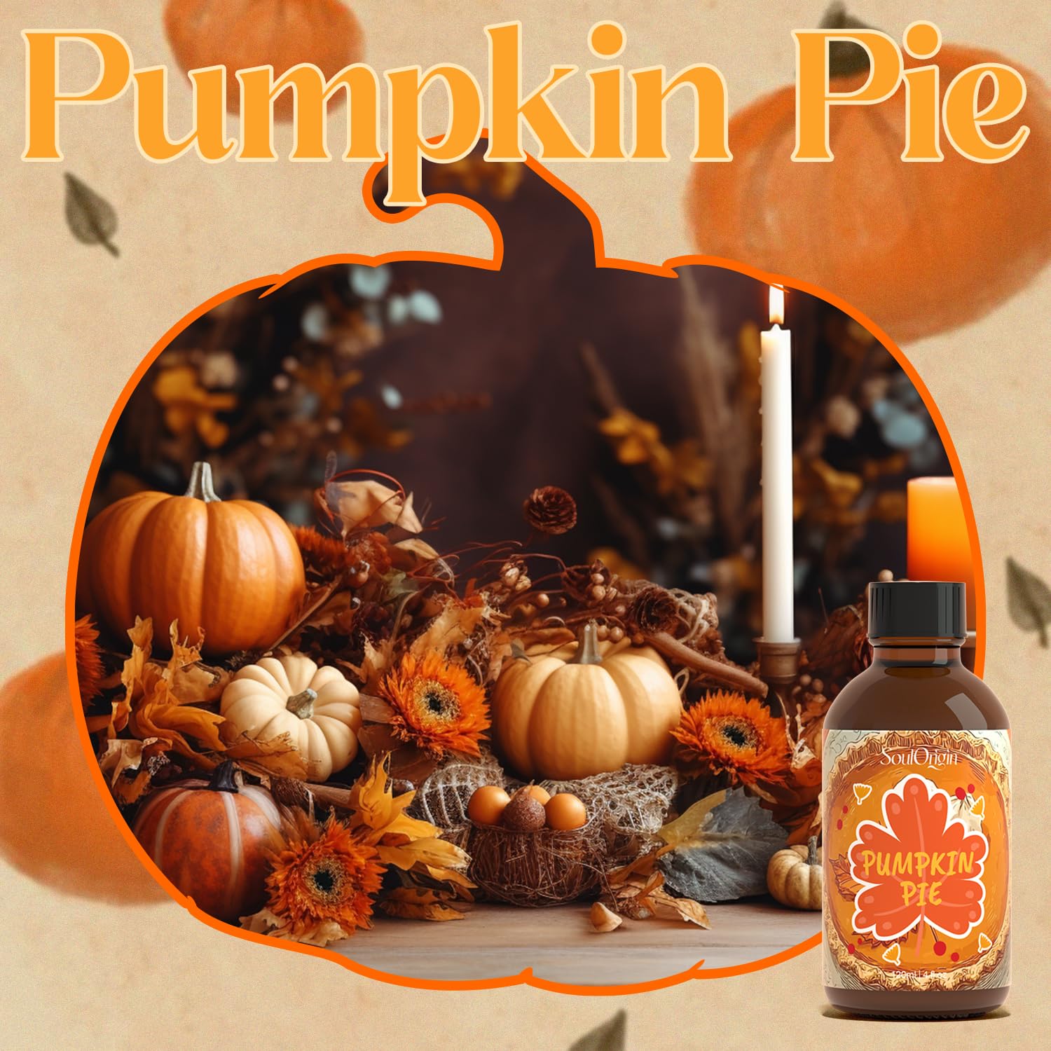 DIY candles using pumpkin pie essential oil