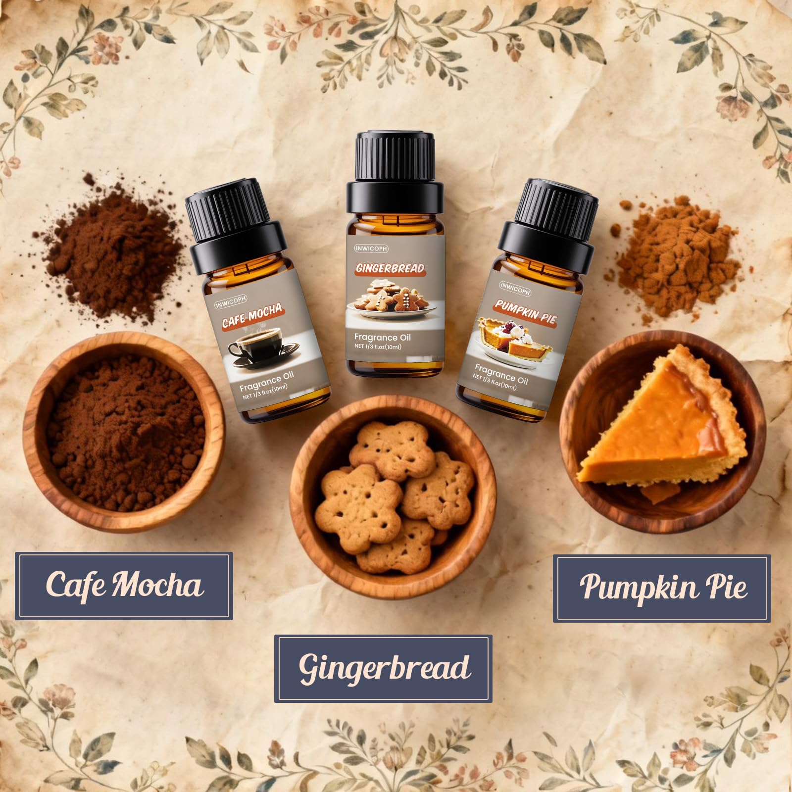 Pumpkin Pie fragrance oil in amber bottle (10ml)