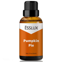 ESSLux Pumpkin Pie Fragrance Oil in amber glass bottle with dropper