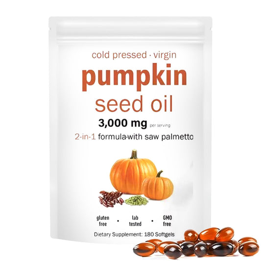 Hero image: Pumpkin Seed Oil 2-in-1 with Saw Palmetto, 180 softgels