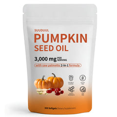 Pumpkin seed oil capsules bottle - 300 softgels