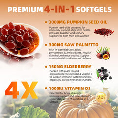Organic, non-GMO pumpkin seed oil softgels label