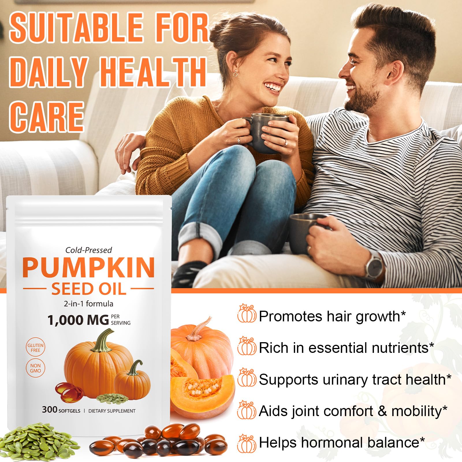 Product label details for pumpkin seed oil capsules