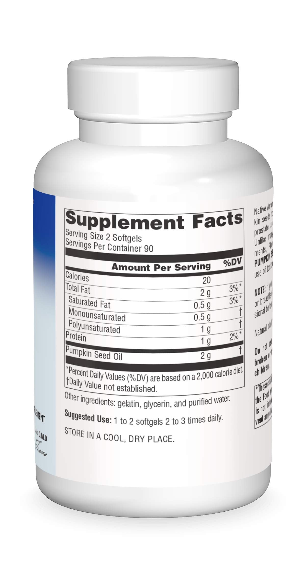 Capsules of Planetary Herbals Full Spectrum Pumpkin Seed Oil